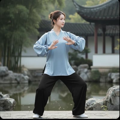 子甄彣璟 冰絲 太極功夫褲 太極拳 透氣褲 武術褲 燈籠褲 瑜珈 禪坐 運動褲 休閒褲 學舞褲 練功褲1