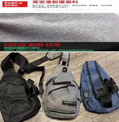 ~子甄彣璟~側背包Mei斜挎包 多功能大容量 斜背包 胸包 旅行包 防潑水 背包 錢包 單肩包 側肩包3