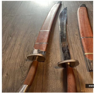 ~子甄彣璟~太極刀 半硬刀 武術刀劍 道具刀劍 武術花刀 含鞘 含刀彩 含刀彩 太極拳 中華武術 表演刀 未開刃1