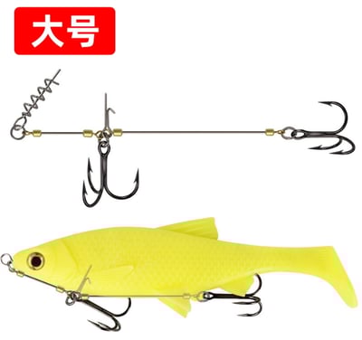 ~子甄彣璟~三本鉤線組 雙鉤鋼絲線組 鋼絲鉤 帶彈簧鎖針 三本鉤 三爪錨魚鉤 假餌路亞鉤線組1