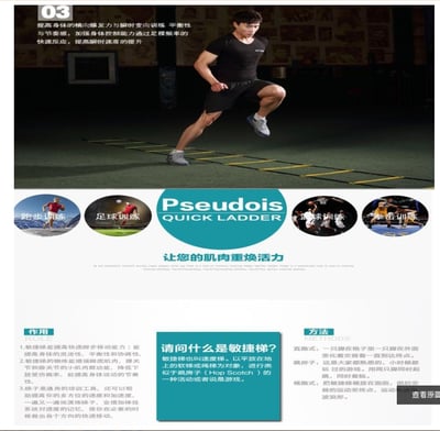 ~子甄彣璟~6.5米12節賣場-敏捷梯 足球訓練 跳格梯 速度梯 能量梯 拳擊步伐訓練梯 軟梯 繩梯 協調性訓練4