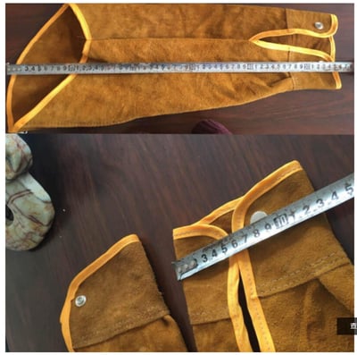 ~子甄彣璟~促銷價 牛二層皮焊工服 牛皮袖套 電銲袖套 電焊皮套 電焊袖套 氬焊 CO2 切割機 焊切防護袖套 防火花2