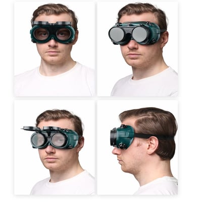 ~子甄彣璟~雙翻電焊眼鏡 防護眼鏡 防衝擊 護目鏡 焊工 焊接 電銲 防塵 眼鏡 防風鏡 防護眼睛2