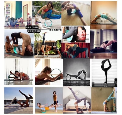 ~子甄彣璟~耐壓款-高強抗壓 PC合金內圈 瑜珈輪 達摩輪 後彎神器 瑜珈圈 普拉提圈 瑜伽輪 放鬆 平衡 紓壓健身器材2