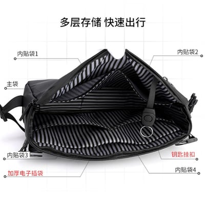 ~子甄彣璟~側背包1100-31 郵差包 多功能大容量 斜背包 斜挎包 旅行包 防潑水 背包 錢包 單肩包 側肩包9