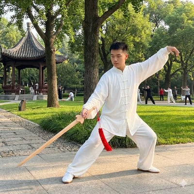 ~子甄彣璟~實心木劍 安全木劍 太極劍 堅硬耐摔 武術練習 木劍 太極拳  武術劍 練功劍 劍 晨練劍 表演劍 未開刃8