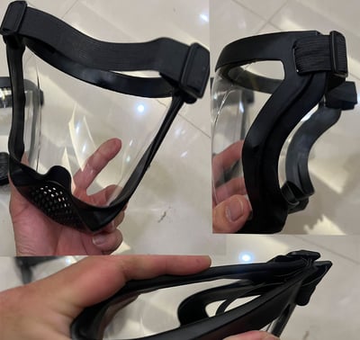 ~子甄彣璟~全面罩 防霧 透明 馬頭 面罩 防噴霧 防火花 防風砂 防風塵 防飛濺 防油煙 全臉防護2