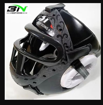 ~子甄彣璟~BN進口面罩頭盔 泰拳 跆拳道 搏擊全防護頭盔 護頭套 空手道 拳擊頭套 散打 練習護具 運動 格鬥頭套1