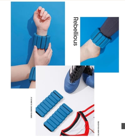 ~子甄彣璟~負重手環 硅膠 鉛塊 防水 防汗 可調節 運動 健身 重量訓練 手腕帶 腳環 跑步 手環 沙袋包 手腕沙袋2