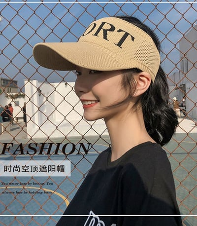 ~子甄彣璟~SPORT 空頂帽 加大帽檐 遮陽防曬 運動帽 棒球帽 防曬帽 太陽帽 女帽百搭 棒球帽 遮陽帽 鴨舌帽9