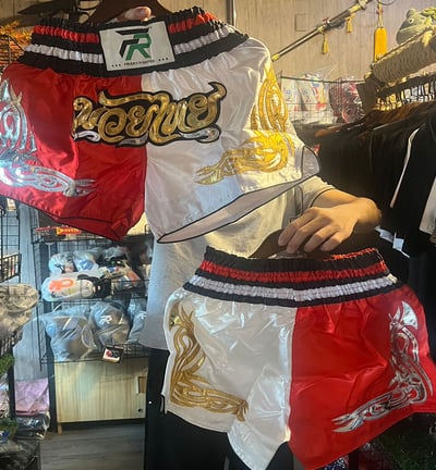 ~子甄彣璟~拳擊褲 跆拳褲 泰拳褲 踢拳褲 散打褲 格鬥褲 搏擊褲 透氣排汗 短褲 運動褲 武術褲 訓練褲 拼接透氣褲7