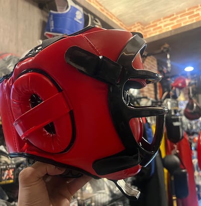 ~子甄彣璟~戰牌 拳擊 面罩頭盔 泰拳 跆拳道 搏擊全防護頭盔 護頭套 頭套 散打 練習護具 運動 格鬥頭套8