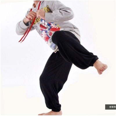 ~子甄彣璟~兒童 練習褲 功夫褲 太極拳 透氣褲 武術褲 燈籠褲 慢跑 跑步 瑜珈/禪坐/運動褲 休閒褲 學舞褲1