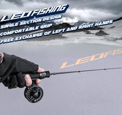 ~子甄彣璟~黑色獨節冰釣竿51cm 冰釣 筏竿 船竿 魚竿 海竿 釣魚竿 釣竿 海釣 船釣 釣魚(含捲線器)1