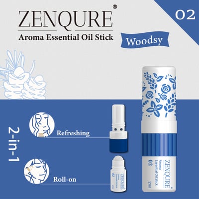 ZENQURE Aroma Essential Oil Stick 02 Woodsy1