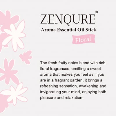 ZENQURE Aroma Essential Oil Stick 01 Floral2