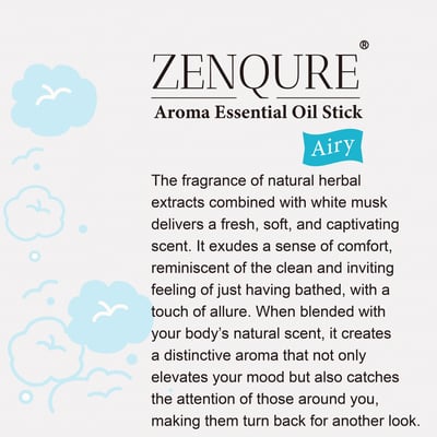 ZENQURE Aroma Essential Oil Stick 05 Airy2