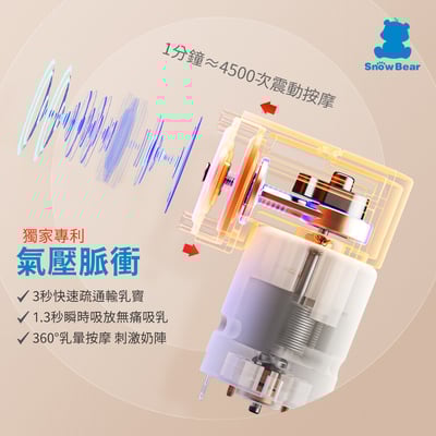 【SnowBear 韓國小白熊】智柔雙邊電動吸乳器4