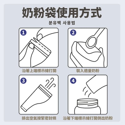 【SnowBear 小白熊】透明奶粉分裝袋50g5
