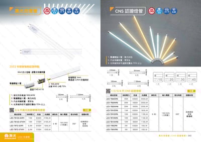 T8 LED 燈管 CNS認證燈管1