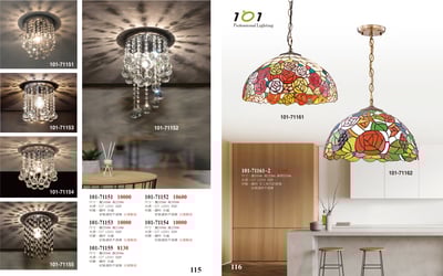 水晶小吸頂燈 / 第凡內餐吊燈系列 101-1151