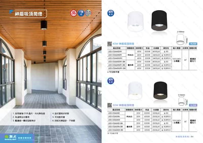 LED 神盾吸頂筒燈 D831