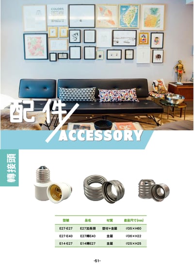 燈座轉接頭  P511