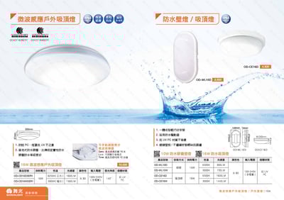 LED 微波感應戶外吸頂燈 / 防水壁燈 / 吸頂燈 D1031