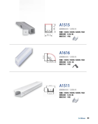 鋁燈條系列 W301