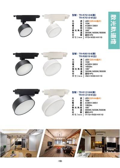 散光形軌道燈系列  P161