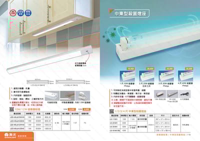 LED 手掃燈 / 殺菌燈座  D1171