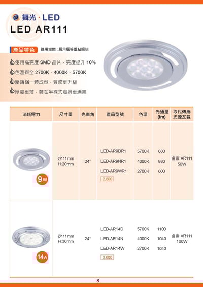 舞光 LED AR111  D81