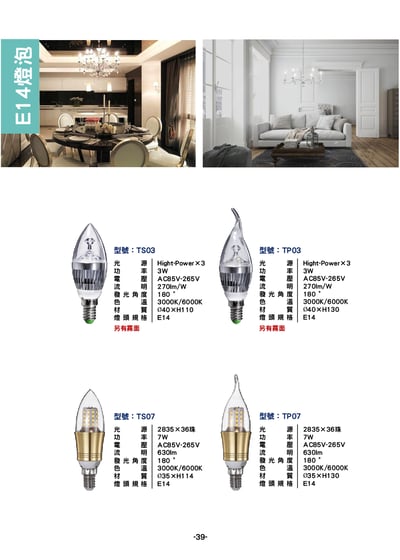 E14 燈泡系列  P391