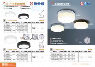 LED 薄型吸頂燈 / 蛋糕吸頂燈 D1011