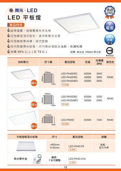 舞光 LED平板燈系列 D151
