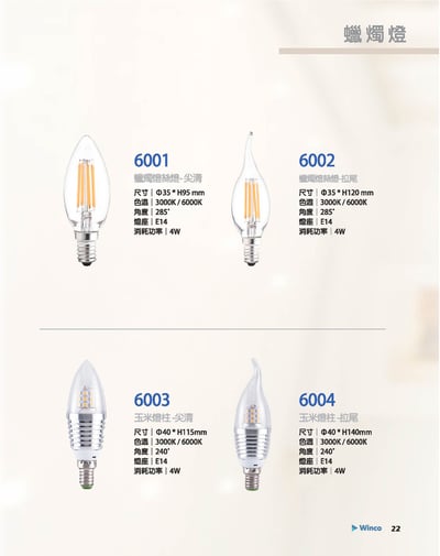 蠟燭燈泡系列 W221