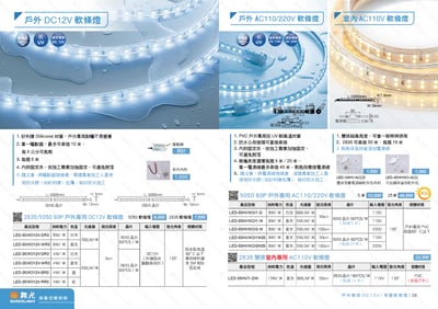 戶外DC12V 軟燈條系列 D251