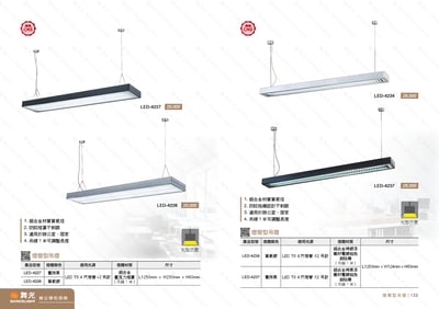 LED T8燈管型吊燈 D1311