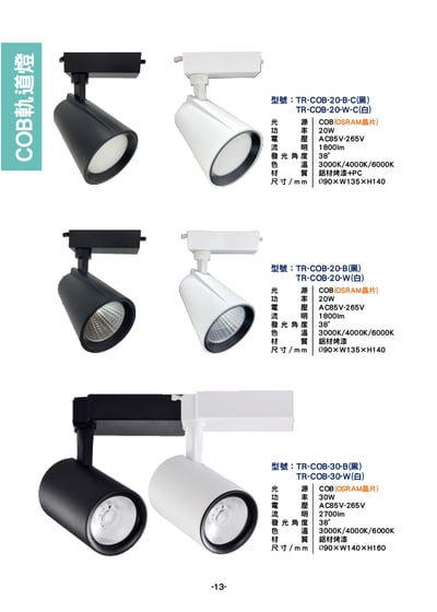 COB軌道燈系列  P131