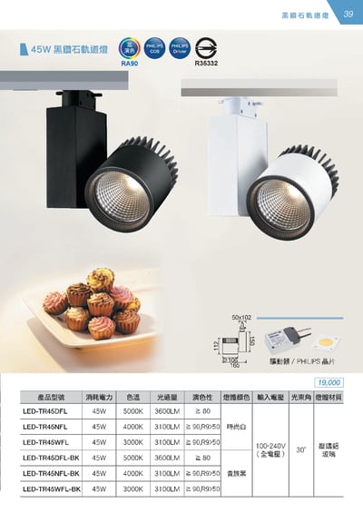 LED 45W 黑鑽石軌道燈系列 D391