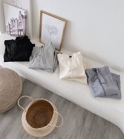 必搶優惠 -連帽拉鍊外套+縮口綿長褲 套裝*4色 KB8899