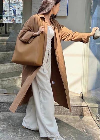 水洗微厚磅棉長版洋*2色 KB098961