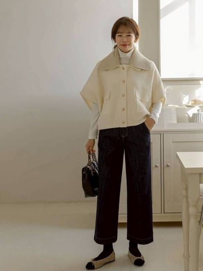 【SALE商品】領可拆短版斗篷外套*3色 KB092880565