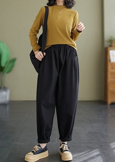 休閒寬鬆復古繭型褲*4色 A25964