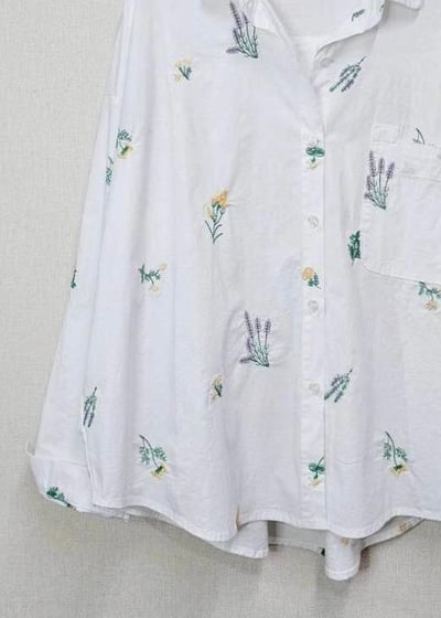 筆挺水洗棉刺繡襯衫*1色 KB0859984