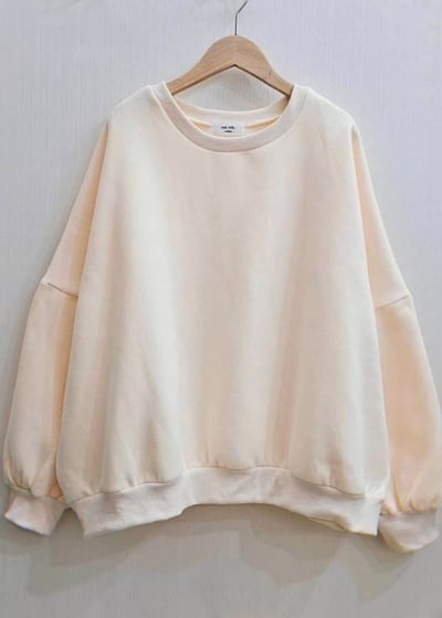 【SALE商品】高質感厚磅刷毛大學T*2色 KB985495