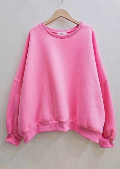 【SALE商品】高質感厚磅刷毛大學T*2色 KB985497