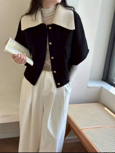 【SALE商品】領可拆短版斗篷外套*3色 KB092880564