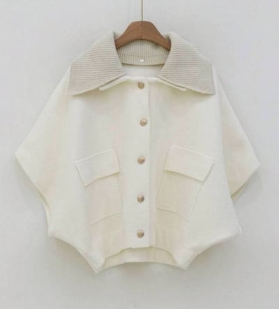 【SALE商品】領可拆短版斗篷外套*3色 KB092880569