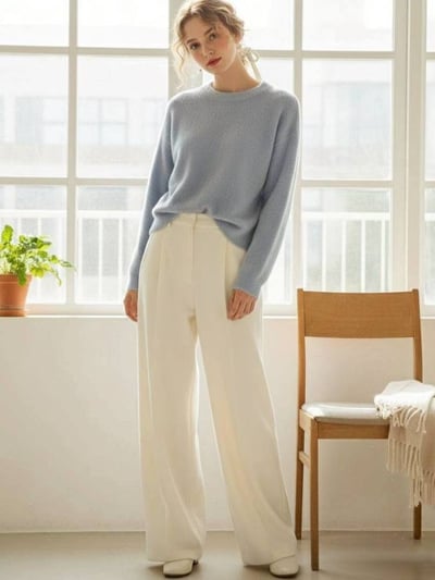 【SALE商品】圓領親膚水晶貂絨上衣 *5色 KB988985